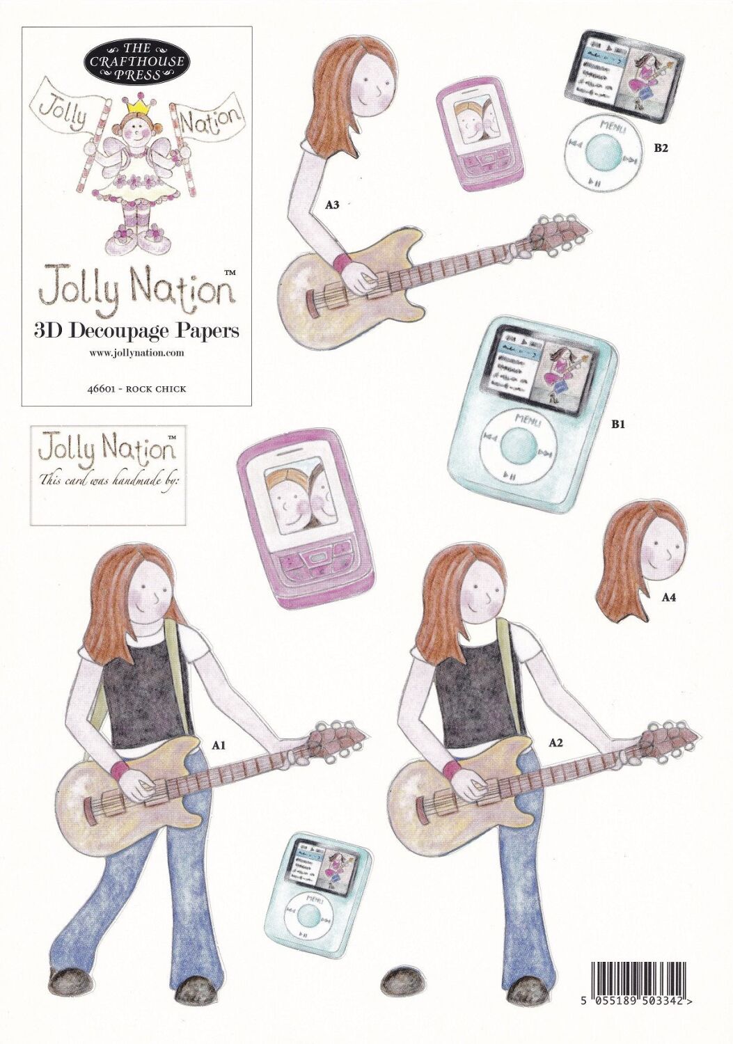Jolly Nation 3D decoupage with FREE packing paper