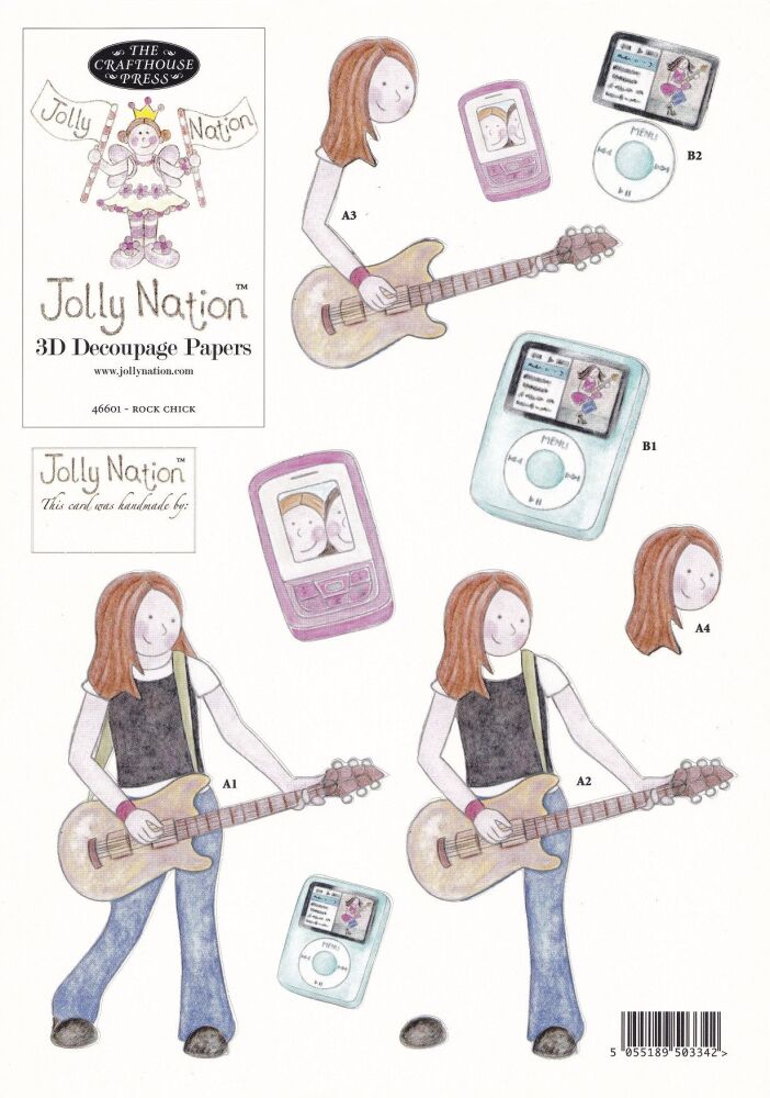 Jolly Nation - Rock Chick 46601 with FREE packing paper