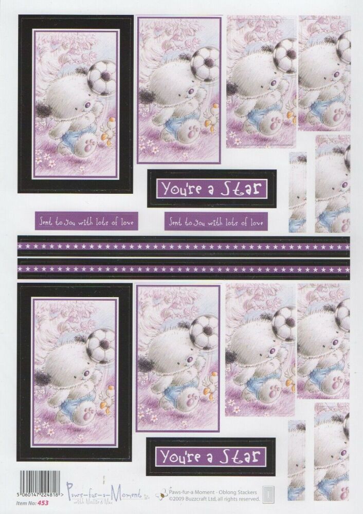 Paws-fur-a-Moment die cut oblong stackers No 453