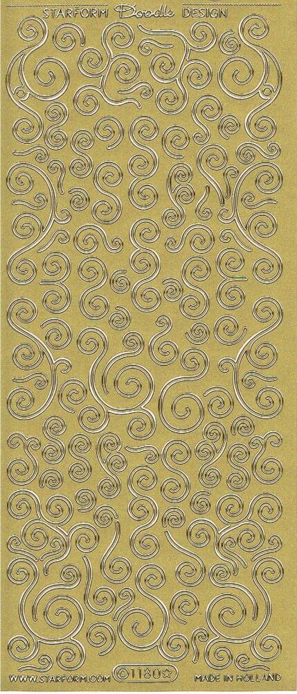 Decorative Swirls peel-off Starform Doodle Design 1180
