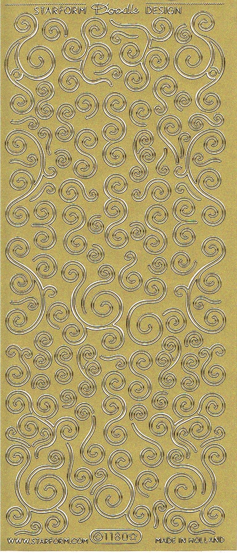 Decorative Swirls Starform Doodle Design 1180