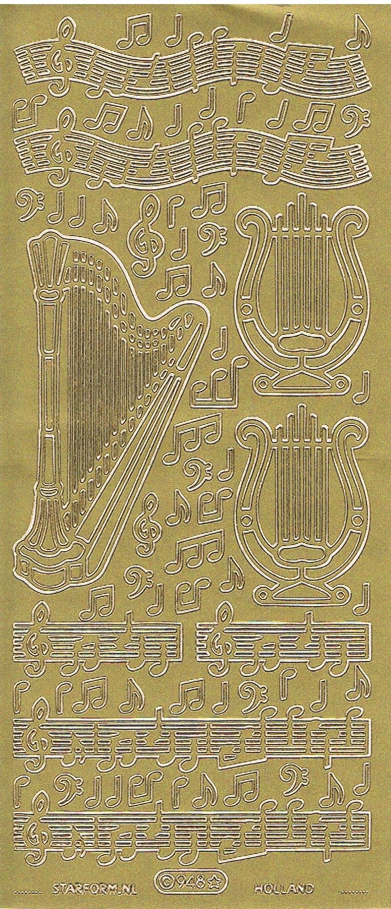 Music notes, Harp etc  Starform 948
