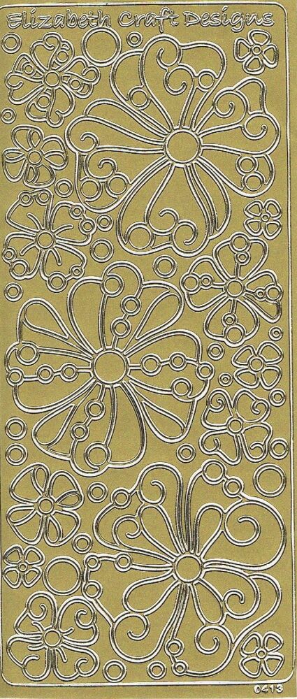 Decorative outline flowers by Elizabeth Craft Designs 0413