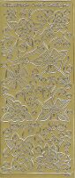 Stylized outline flowers by Elizabeth Craft Designs 363 in Gold