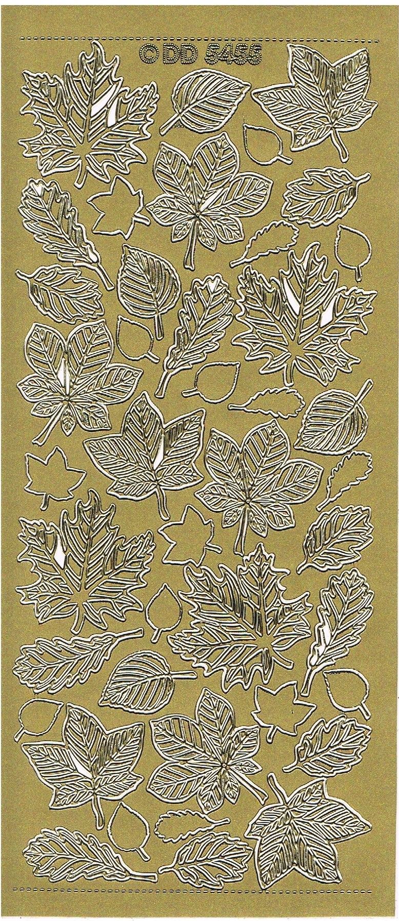 Leave outline stickers in gold DD5455