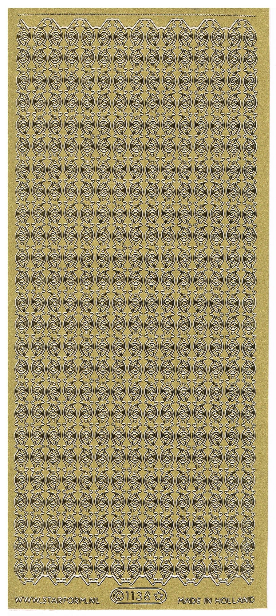 Decorative peel-off/sticker in gold or silver 1138