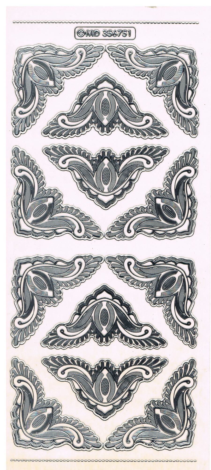 Double embossed corner peel-off/sticker MD356751