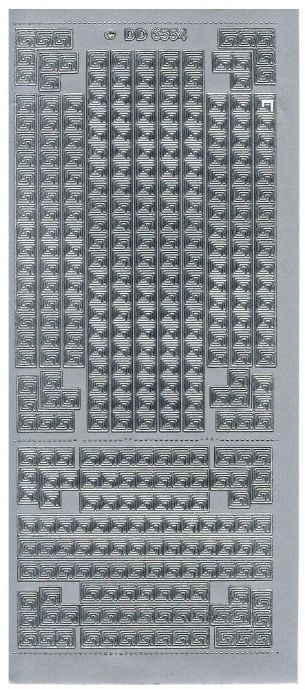 Double embossed decorative lined peel-off/sticker. DD6554