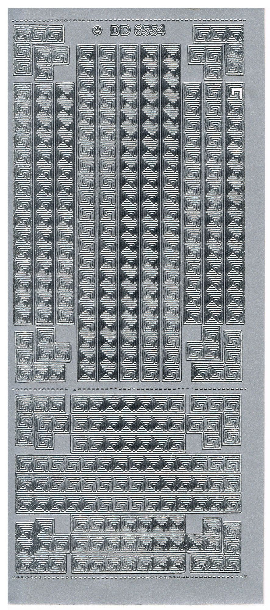 Double embossed decorative lined peel-off/sticker. DD6554