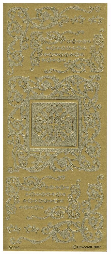 Decorative corners, lines ad frame in gold. DC050