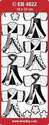 Kimono's. Transparent stitching stickers with a gold or silver outline