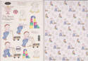 Little Trolley Boy - DC45201- Die cut decoupage with free background paper.