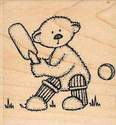 Cricketer Ted Wooden Stamp