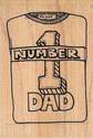 No 1 Dad Wooden Stamp