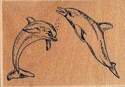 Dolphins Wooden Stamp