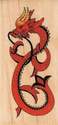 Fire Dragon Wooden Rubber Stamp