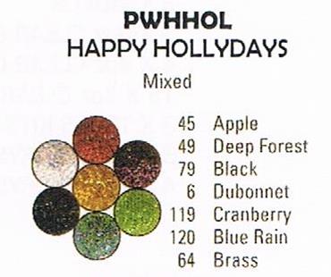 Happy Holidays - Art Glitter - 7 x 2 grams vials