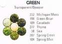 Monochromatic Green - Pee Wee Glitters - 7 x 2 gram vials