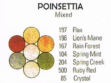 Poinsettia Medallions - Pee Wee Glitters - 7 x 2 gram vials
