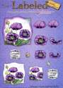 La Pashe Labeled decoupage sheet - Oriental Poppy