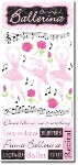 PSCB406 - Beautiful Ballerina Stickers with glittered words.