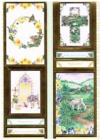 Easter Sheet - Die cut toppers. Gold embossed framed toppers & sentiments for Easter
