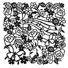 TG400600800 Flowers & Notes Stencil