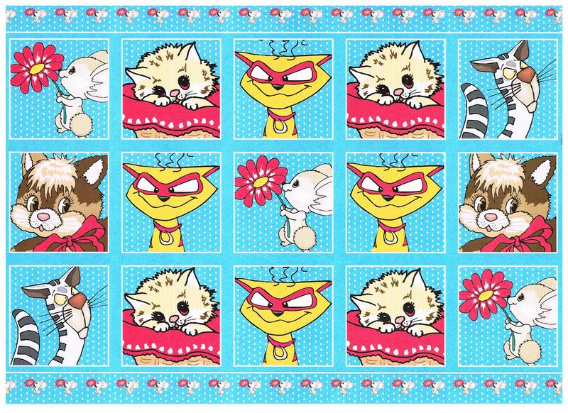 Cute & crazy cats non die cut toppers with co-ordinated backing card.