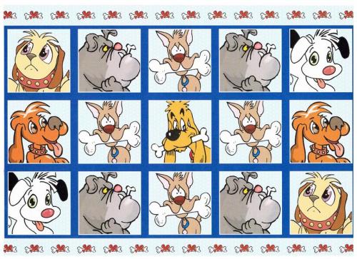 Cute & butch dogs toppers & co-ordinated backing card.