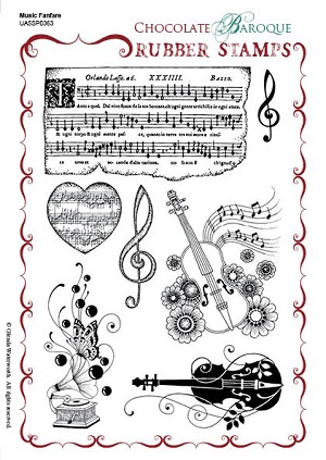 Music Fanfare A5 un-mounted rubbe stamp - UA5SP0363