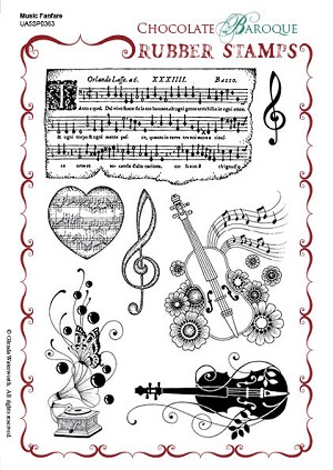 CB06 - Music Fanfare A5 un-mounted rubbe stamp - UA5SP0363