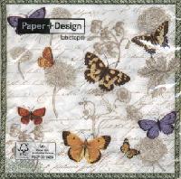 Vintage Butterflies napkins. 33 cm x 33 cm