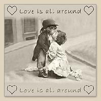Love is All Around napkin 33 x 33 cm