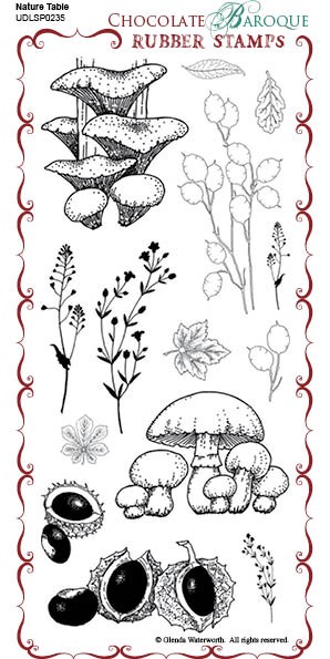 Nature Table - UDLSP0235 - Grey rubber stamp