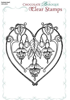 CB11 - Fuchsia Heart - CBCL0032 - Clear Stamps