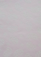 Embossed hand made paper with a light pink background. The white embossed design is raised for texture.