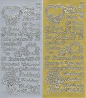 Sticker 167 - Silver 25, 30 Pearl, 40 Ruby, Goldern 50, 60 Diamond & Wedding wordings