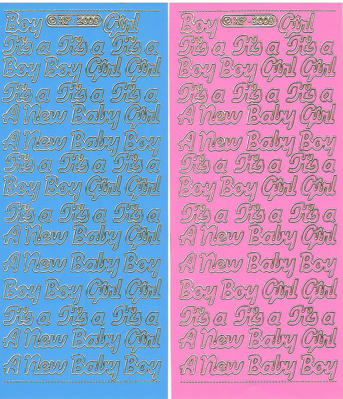 Stickers/peel-off  XP 2009 - It's a Boy, It's a Girl, A New Baby Boy, A New Baby Girl