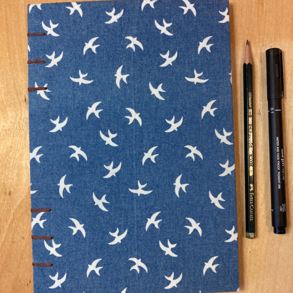 Hand stitched A5 Artist Sketchbook/Journal