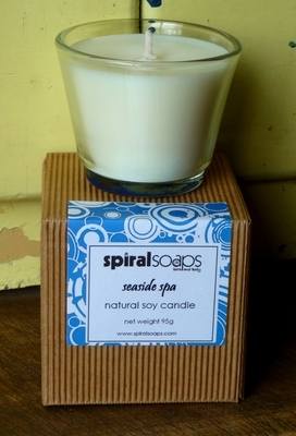seaside spa soy wax candle
