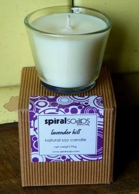 lavender hill natural soy wax candle