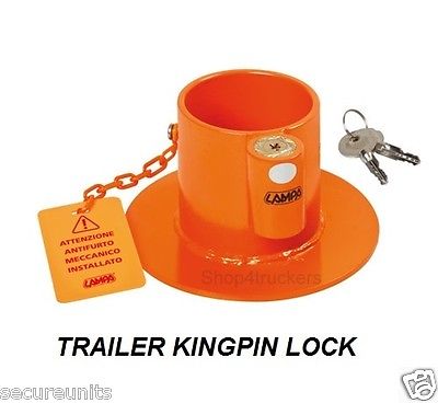 Lorry HGV truck trailer container Kingpin security lock coupling hook up