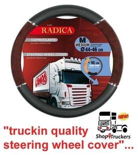 Lampa Lorry Truck HGV steering wheel cover medium 44cm / 46cm black with wa