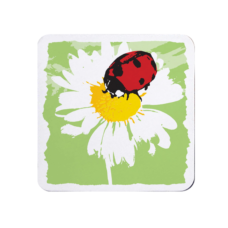 Ladybug Coaster - Melamine - Full Colour