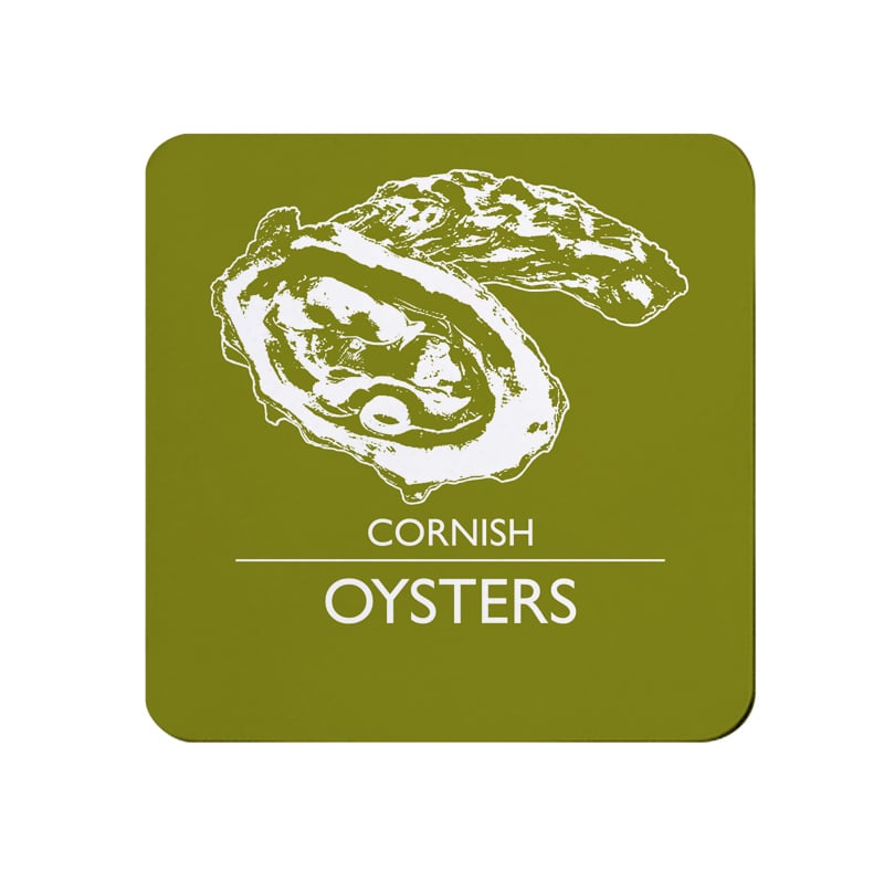 Cornish Oysters Coaster - Olive Melamine - Cornwall Vibes