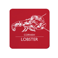 Cornish Lobster Coaster - Red Melamine - Cornwall Vibes
