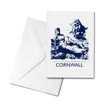 Blank Greetings Card - Cornish Mermaid