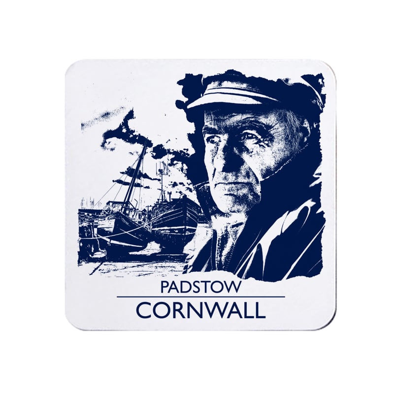 Padstow Coaster - Blue & White Melamine - Cornwall Vibes