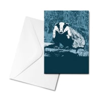 Blank Greetings Card - Badger