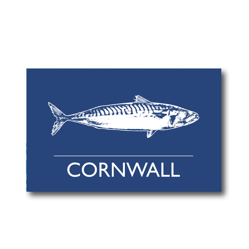 Melamine Fridge Magnet - Cornwall - Mackerel
